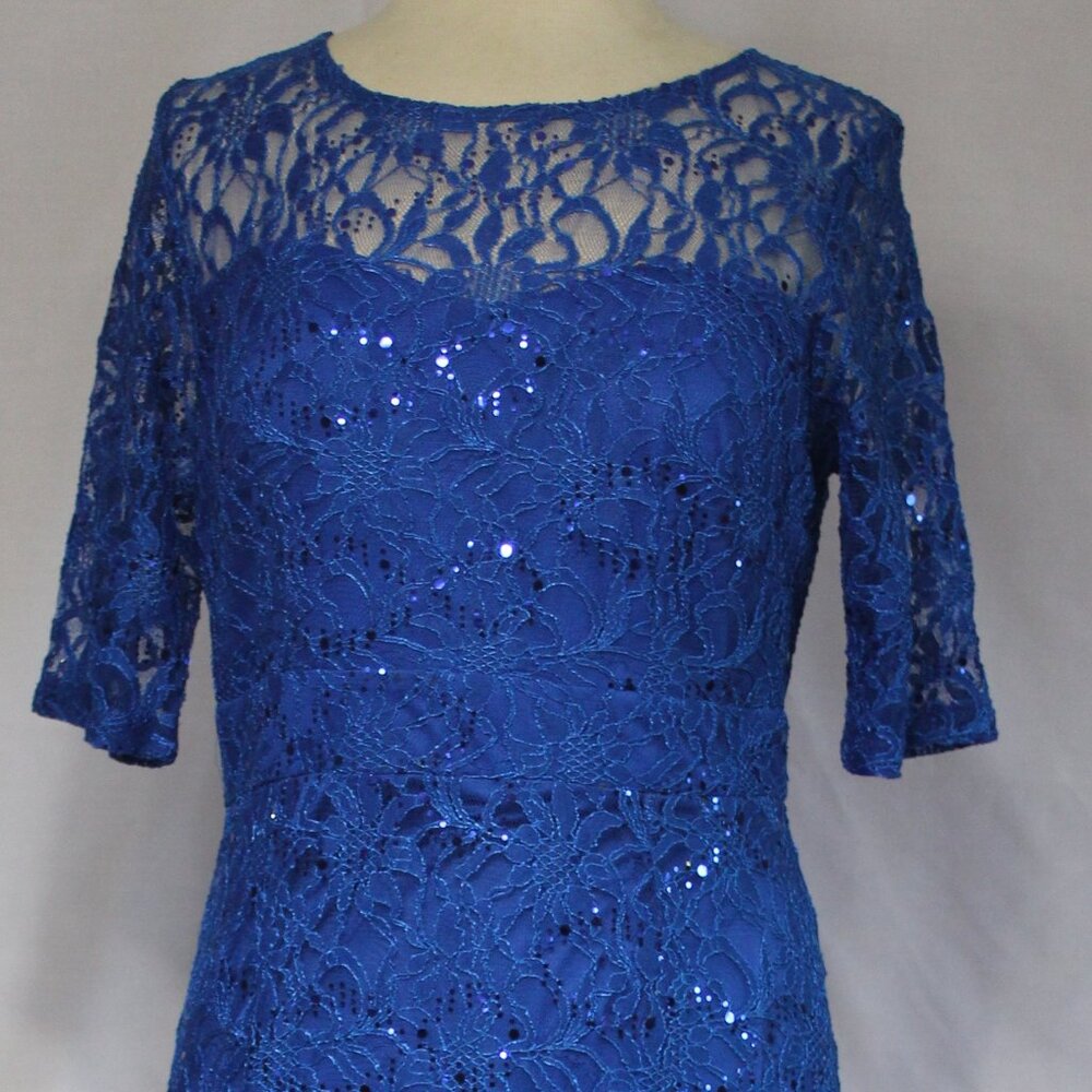 Celavie #2481 Lace Mother Of The Bride Formal Gown-Size L-ROYAL BLUE NEW - Picture 4 of 5